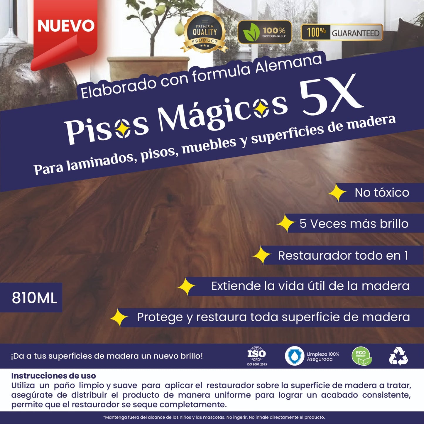 Restaurador de maderas PISOS MAGICOS 5X