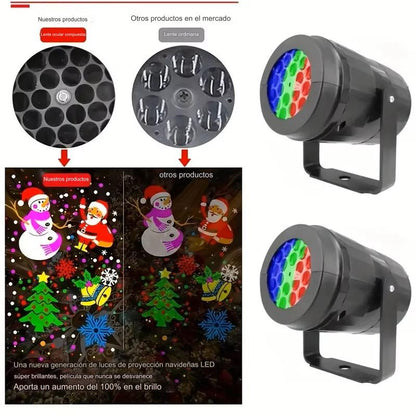 Proyector láser figuras de navidad