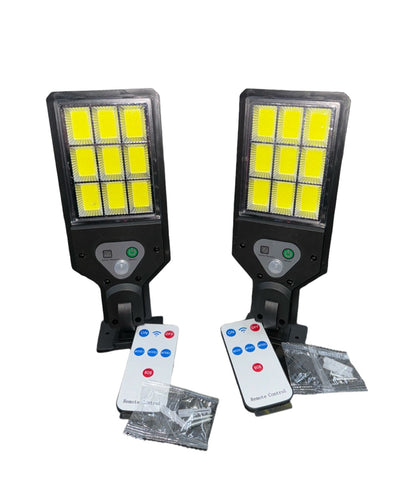 Set de 2 Reflectores Led Con Panel Solar