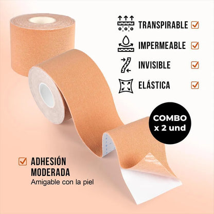 Boob Tape - Cinta de realce para los senos x 2 Rollos