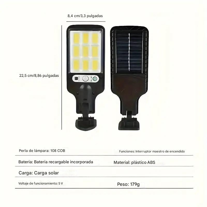 Set de 2 Reflectores Led Con Panel Solar