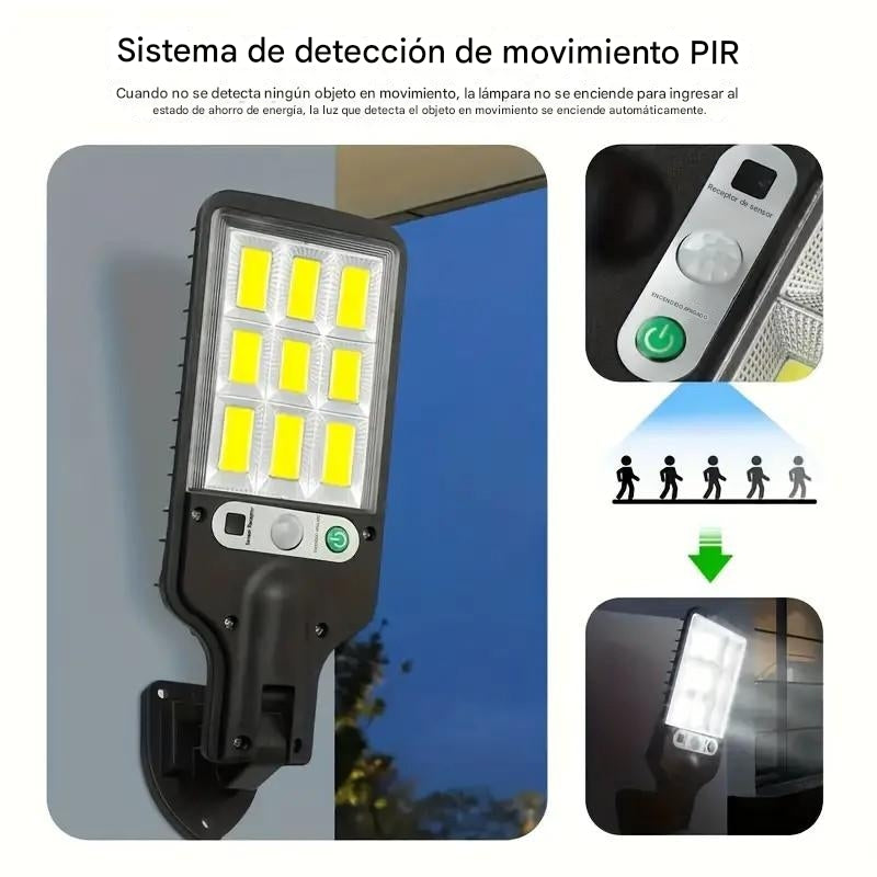 Set de 2 Reflectores Led Con Panel Solar